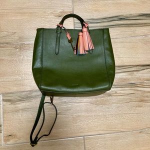 NWT Fossil Camilla Convertible Olive Green Backpack